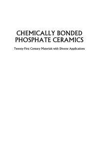 Imagen de portada: Chemically Bonded Phosphate Ceramics: Twenty-First Century Materials with Diverse Applications 9780080445052