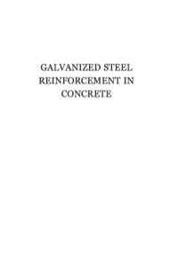 Cover image: Galvanized Steel Reinforcement in Concrete 9780080445113