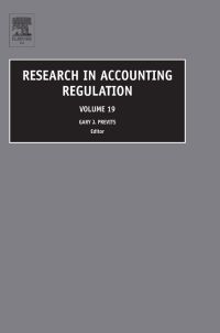 Omslagafbeelding: Research in Accounting Regulation 9780080453804