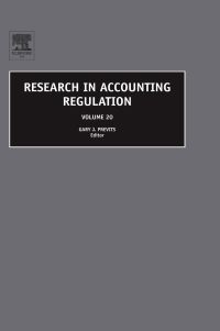 صورة الغلاف: Research in Accounting Regulation 9780080453934