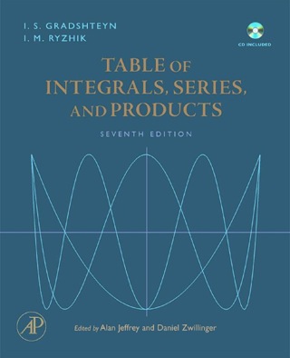 Imagen de portada: Table of Integrals, Series, and Products 7th edition 9780123736376
