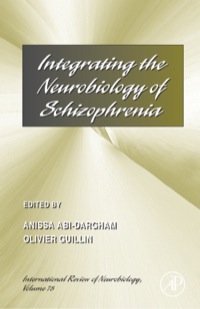 Cover image: Integrating the Neurobiology of Schizophrenia 9780123737373
