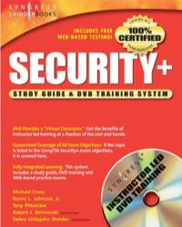 Imagen de portada: Security + Study Guide and DVD Training System 9781931836722