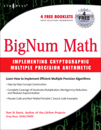 Titelbild: BigNum Math: Implementing Cryptographic Multiple Precision Arithmetic: Implementing Cryptographic Multiple Precision Arithmetic 9781597491129