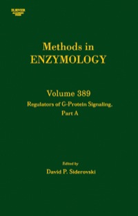 Imagen de portada: Regulators of G Protein Signalling, Part A 9780121827946