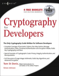 Cover image: Cryptography for Developers 9781597491044