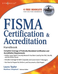 صورة الغلاف: FISMA Certification and Accreditation Handbook 9781597491167