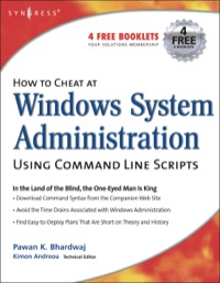 Imagen de portada: How to Cheat at Windows System Administration Using Command Line Scripts 9781597491051
