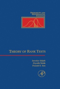 Cover image: Theory of Rank Tests 2nd edition 9780126423501
