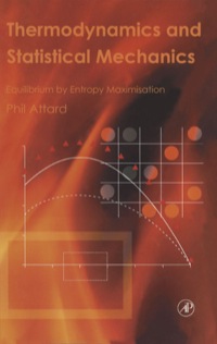 Cover image: Thermodynamics and Statistical Mechanics: Equilibrium by Entropy Maximisation 9780120663217