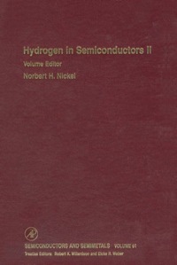 Omslagafbeelding: Hydrogen in Semiconductors II 9780127521701