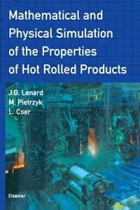 Imagen de portada: Mathematical and Physical Simulation of the Properties of Hot Rolled Products 9780080427010