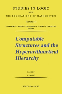 Titelbild: Computable Structures and the Hyperarithmetical Hierarchy 9780444500724