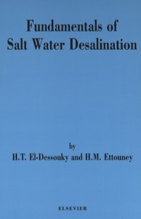 صورة الغلاف: Fundamentals of Salt Water Desalination 1st edition 9780444508102