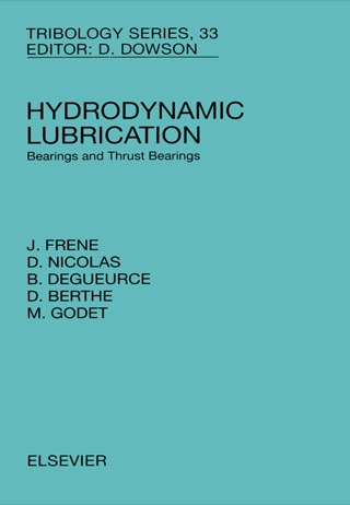 Cover image: Hydrodynamic Lubrication 9780444823663