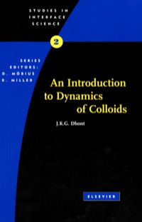 Cover image: An Introduction to Dynamics of Colloids 9780444820099