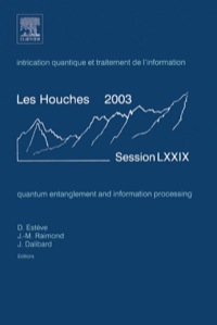 Cover image: Quantum Entanglement and Information Processing 9780444517289