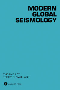 Cover image: Modern Global Seismology 9780127328706