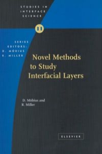 表紙画像: Novel Methods to Study Interfacial Layers 9780444509482