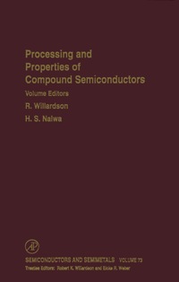 表紙画像: Processing and Properties of Compound Semiconductors 9780127521824