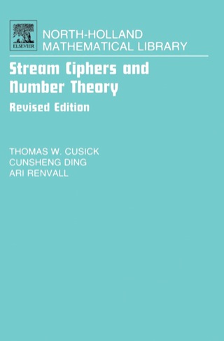 Immagine di copertina: Stream Ciphers and Number Theory 9780444516312