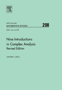 Cover image: Nine Introductions in Complex Analysis - Revised Edition 9780444518316