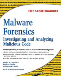 صورة الغلاف: Malware Forensics 9781597492683