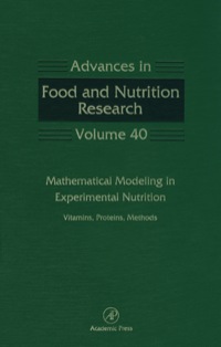 Cover image: Mathematical Modeling in Experimental Nutrition: Vitamins, Proteins, Methods 9780120164400