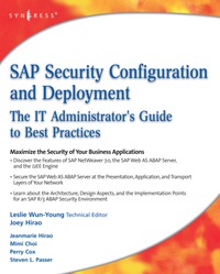 Cover image: SAP Security Configuration and Deployment 9781597492843