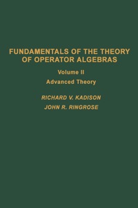 Cover image: Fundamentals of the Theory of Operator Algebras. V2 9780123933027