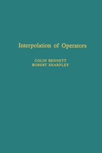 表紙画像: Interpolation of Operators 9780120887309