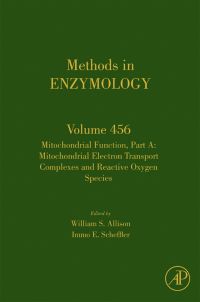 Imagen de portada: Mitochondrial Function, Part A: Mitochondrial Electron Transport Complexes and Reactive Oxygen Species 9780080877761