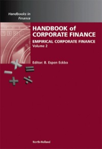 صورة الغلاف: Handbook of Empirical Corporate Finance 9780444530905