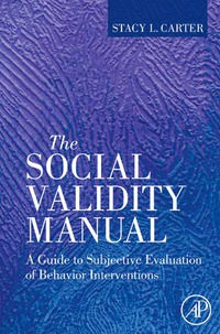 Cover image: The Social Validity Manual 9780123748973