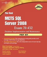 Omslagafbeelding: The Real MCTS SQL Server 2008 Exam 70-432 Prep Kit 9781597494205