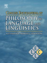 Cover image: Concise Encyclopedia of Philosophy of Language and Linguistics 9780080965000