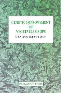 صورة الغلاف: Genetic Improvement of Vegetable Crops 9780080408262