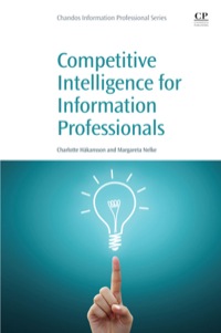 Imagen de portada: Competitive Intelligence for Information Professionals 9780081002063