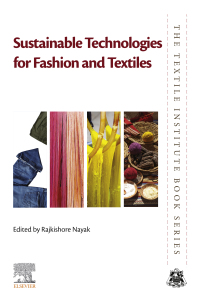 Imagen de portada: Sustainable Technologies for Fashion and Textiles 9780081028674