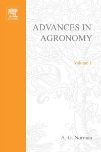 表紙画像: ADVANCES IN AGRONOMY VOLUME 1 9780120007011