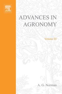 Imagen de portada: ADVANCES IN AGRONOMY VOLUME 3 9780120007035