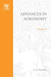 Cover image: ADVANCES IN AGRONOMY VOLUME 10 9780120007103