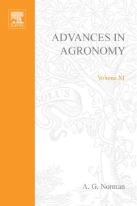Cover image: ADVANCES IN AGRONOMY VOLUME 11 9780120007110