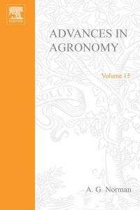 Cover image: ADVANCES IN AGRONOMY VOLUME 15 9780120007158