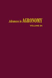 Imagen de portada: ADVANCES IN AGRONOMY VOLUME 34 9780120007349