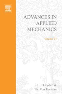 Titelbild: ADVANCES IN APPLIED MECHANICS VOLUME 6 9780120020065