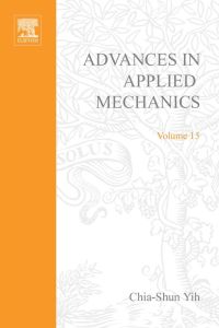 صورة الغلاف: ADVANCES IN APPLIED MECHANICS VOLUME 15 9780120020157