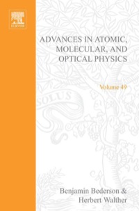 Cover image: Advances in Atomic, Molecular, and Optical Physics 9780120038497