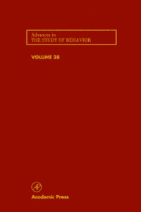 صورة الغلاف: Advances in the Study of Behavior 9780120045280