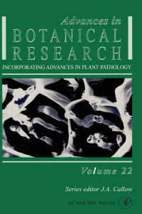 Imagen de portada: Advances in Botanical Research 9780120059225